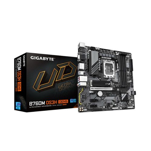 Mainboard Gigabyte B760M DS3H GEN5 (Intel B760/ Socket 1700/ M-ATX/ 4 khe ram/ DDR5/ 2.5 Gigabit LAN)